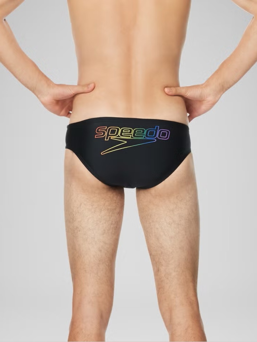 NWT Speedo Men’s Pride Graphic Brief Black